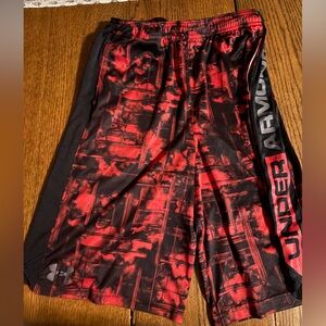 Under Armour Black and Red Graphic Shorts